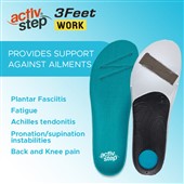 Rock Fall 3FW001L Activ-Step 3Feet Work Anti-Static Low Footbed Insoles