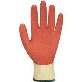 Portwest A100 Premium Orange Latex Grip Gloves - 10g