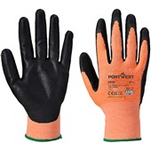 Portwest A643 Amber Cut B Glove with Nitrile Foam Palm Coating - 13g