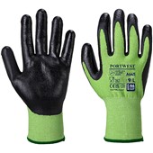 Portwest A645 Green Cut D Gloves with Nitrile Foam Coating - 13g