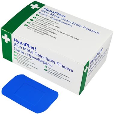 HypaPlast Blue Plasters 7.2cmx5cm (Pack 100)