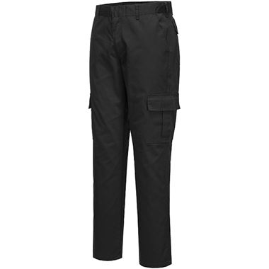 Portwest C711 Black Polycotton Slim Fit Combat Trouser 