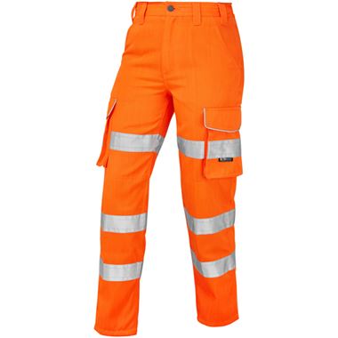 Leo Workwear Pennymoor Orange Polycotton Women's Hi Vis Cargo Trouser