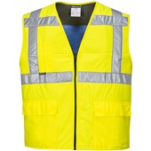 Portwest CV02 Yellow Mesh Lined Hi Vis Cooling Vest