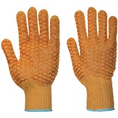 Portwest A130 Criss Cross Grip Gloves with PVC Patterned Coating - 7g