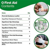 HSE Compliant 1-10 Person First Aid Kit in Vinyl Wallet