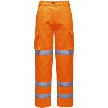 Portwest LW71 Orange Polycotton Womens Hi Vis Trousers 