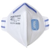 Portwest P251 FFP2 Valved Fold Flat Disposable Masks (Pack 20)