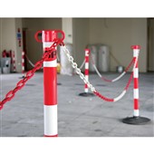 JSP Post & Chain Barrier Kits - Red-White