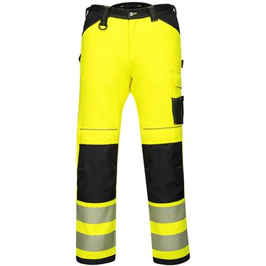 Portwest PW340 PW3 Yellow Polycotton Hi Vis Work Trousers
