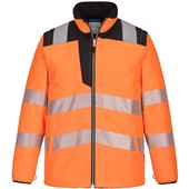 Portwest PW367 PW3 Orange Mesh Lined Hi Vis 5-in-1 Waterproof Jacket