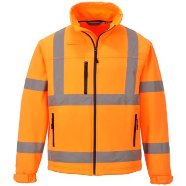 Portwest S424 Orange Hi Vis Softshell Jacket