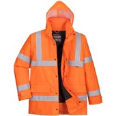 Portwest S460 Orange Padded Waterproof Hi Vis Jacket 