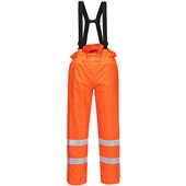 Portwest S780 Orange Bizflame Rain Unlined Waterproof Flame Resistant Anti Static Hi Vis Trousers