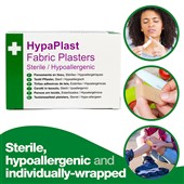 HypaPlast Fabric Plasters 7.2cm x 5cm (Pack 100)