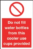 Do not fill water bottles… 