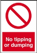 no tipping or dumping  
