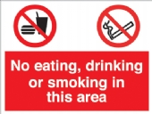 no eating drinking smoking 