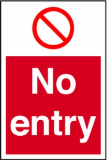 no entry  
