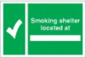Smoking shelter located at.. 