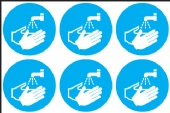 Wash hands symbol  (24 pack) 6 to sheet