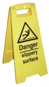 danger slippery surface cleaning stand