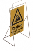 swing sign caution fork lift trucks op  (sign only)