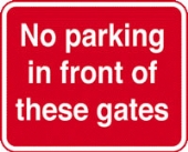 no parking in front of gate  c/w channel