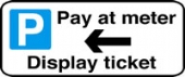 pay at meter display ticket without channel 