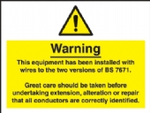 electrical wiring IEE labels (Pack 10) 