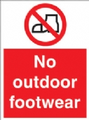 no outdoor footwear 