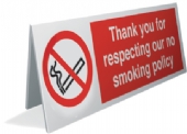 thank you for respect. no smoking pol. x4  