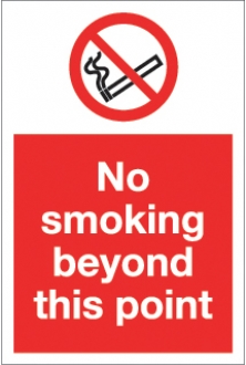no smoking beyond this point  
