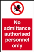 no admittance authorised personnel 