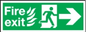 fire exit/running man arrow right 