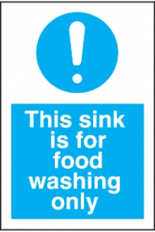this sink is for food washing only 
