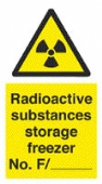 radioactive substances - storage freezer 