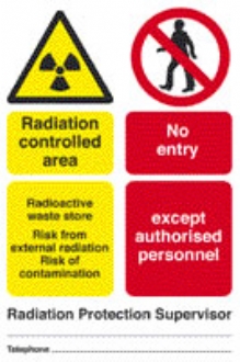 rad. supervised area - radioactive waste store 