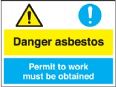 danger asbestos - permit to work 
