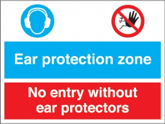 ear protection zone - no entry without ear protector 