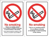 no smoking  doublesided  vehicle sticker