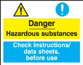danger hazardous/data sheets  