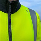 Leo Workwear SS07 Arganite Yellow EcoViz Air Layer Full Zip Hi Vis Sweatshirt