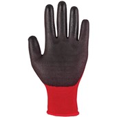 TraffiGlove TG1010 X-Dura Classic Cut A PU Palm Coated Red Gloves - 15g Cut Level 1