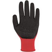 TraffiGlove TG1050 X-Dura Cut A Latex Palm Coated Red Gloves - 15g Cut Level 1
