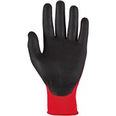 TraffiGlove TG1140 MicroDex Ultra Cut A Nitrile Foam Palm Coated Red Gloves - 15g Cut Level 1