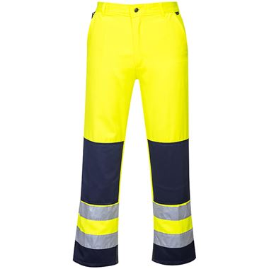 Portwest TX71 Seville Yellow/Navy Hi Vis Poly-Cotton Trousers