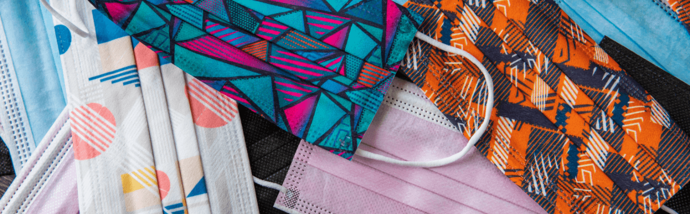 Colourful face masks