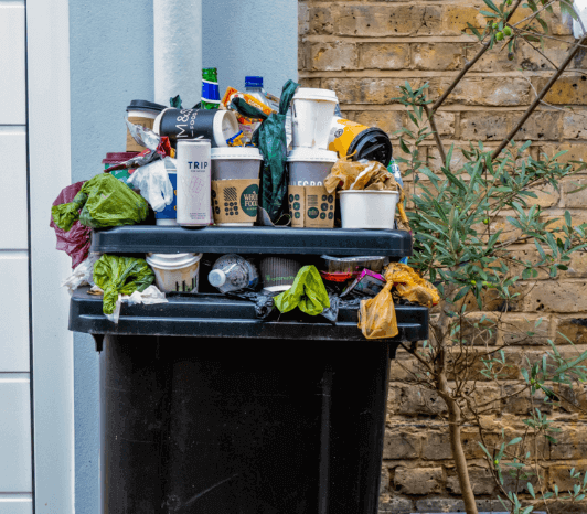 Coffee cups thrown away