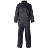 Supertouch Black Polyester/PVC Rainsuit